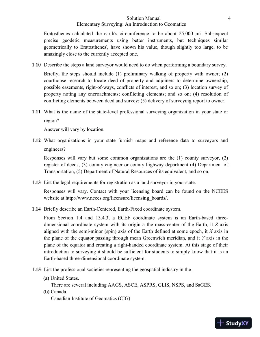 Elementary Surveying: An Introduction to Geomatics, 15th Edition Solution Manual, page 6