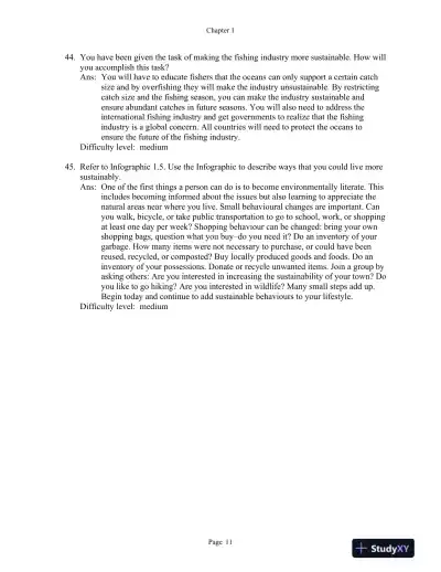 Environmental Science for a Changing World First Canadian Edition Test Bank - Page 12 preview image