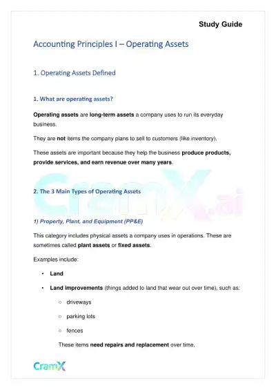 Accounting Principles I – Operating Assets - Page 1 preview image
