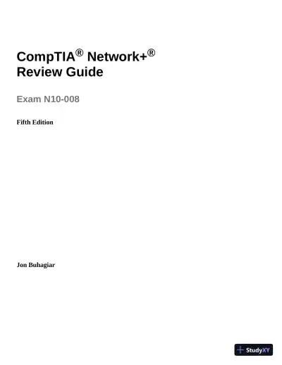 CompTIA Network+ Review Guide: Exam N10-008, 5th Edition (2021) - Page 17 preview image