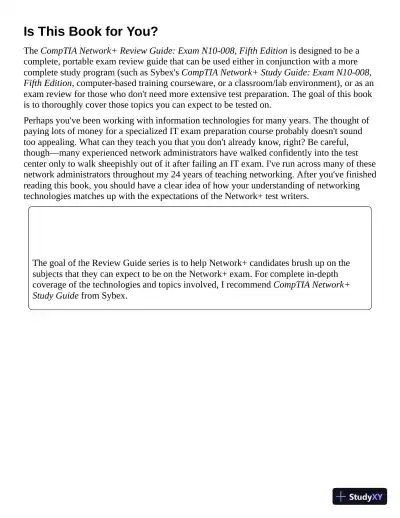 CompTIA Network+ Review Guide: Exam N10-008, 5th Edition (2021) - Page 25 preview image