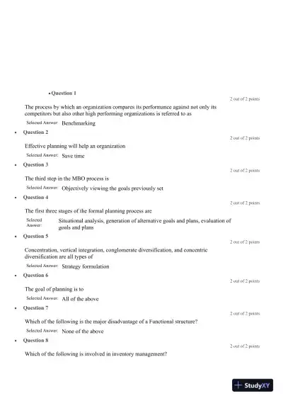 Liberty University Busi 310 Test Exam 2 Complete Solutions Correct Answers Key - Page 4 preview image