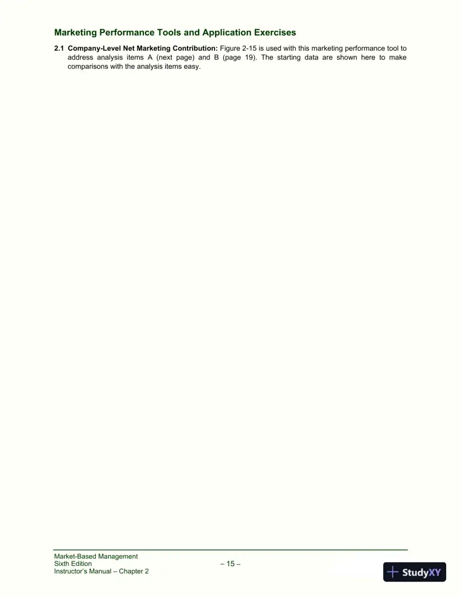 Solution Manual for Market-Based Management, 6th Edition, page 23