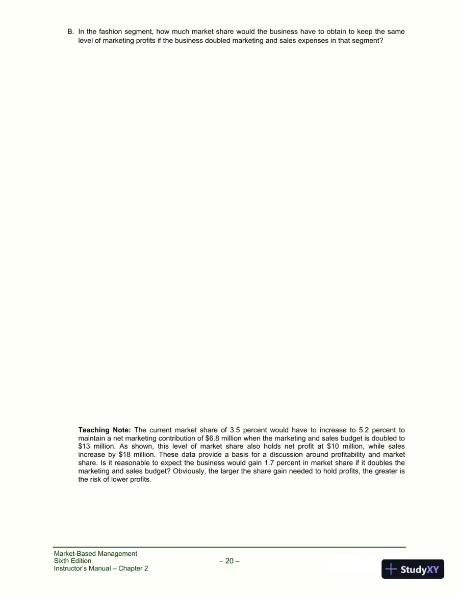 Solution Manual for Market-Based Management, 6th Edition, page 28