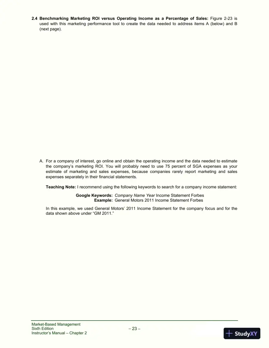Solution Manual for Market-Based Management, 6th Edition, page 31