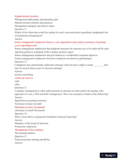 ACC 403 Final Assessment Comprehensive Auditing and Internal Control Exam - Page 4 preview image