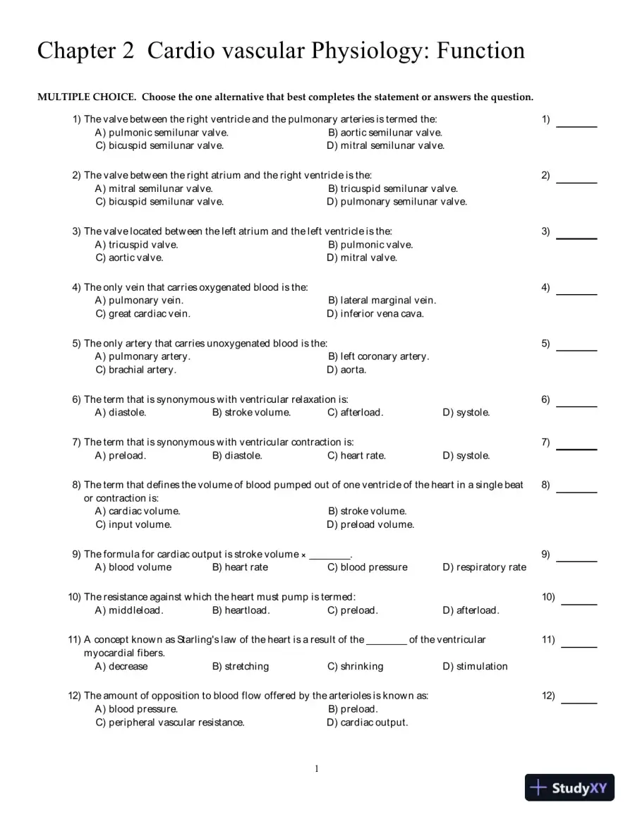 Test Bank for Understanding EKGs: A Practical Approach, 5th Edition, page 8