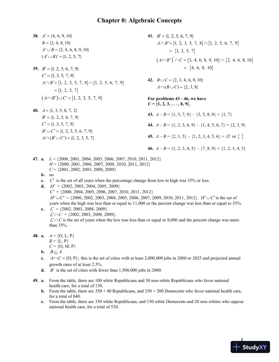 Mathematical Applications For The Management, Life, And Social Sciences, 11th Edition Solution Manual, page 3