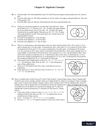 Mathematical Applications For The Management, Life, And Social Sciences, 11th Edition Solution Manual - Page 4 preview image