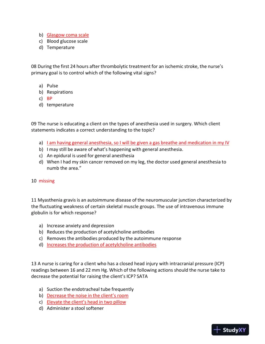2023 ATI RN Medical Surgical Nursing Protected Exam With Answers (70 Solved Questions), page 4