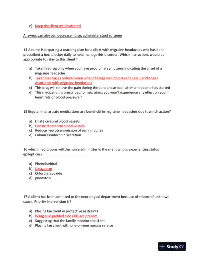 2023 ATI RN Medical Surgical Nursing Protected Exam With Answers (70 Solved Questions) - Page 5 preview image