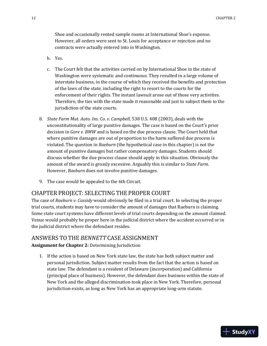 Solution Manual For Civil Litigation, 7th Edition, page 13