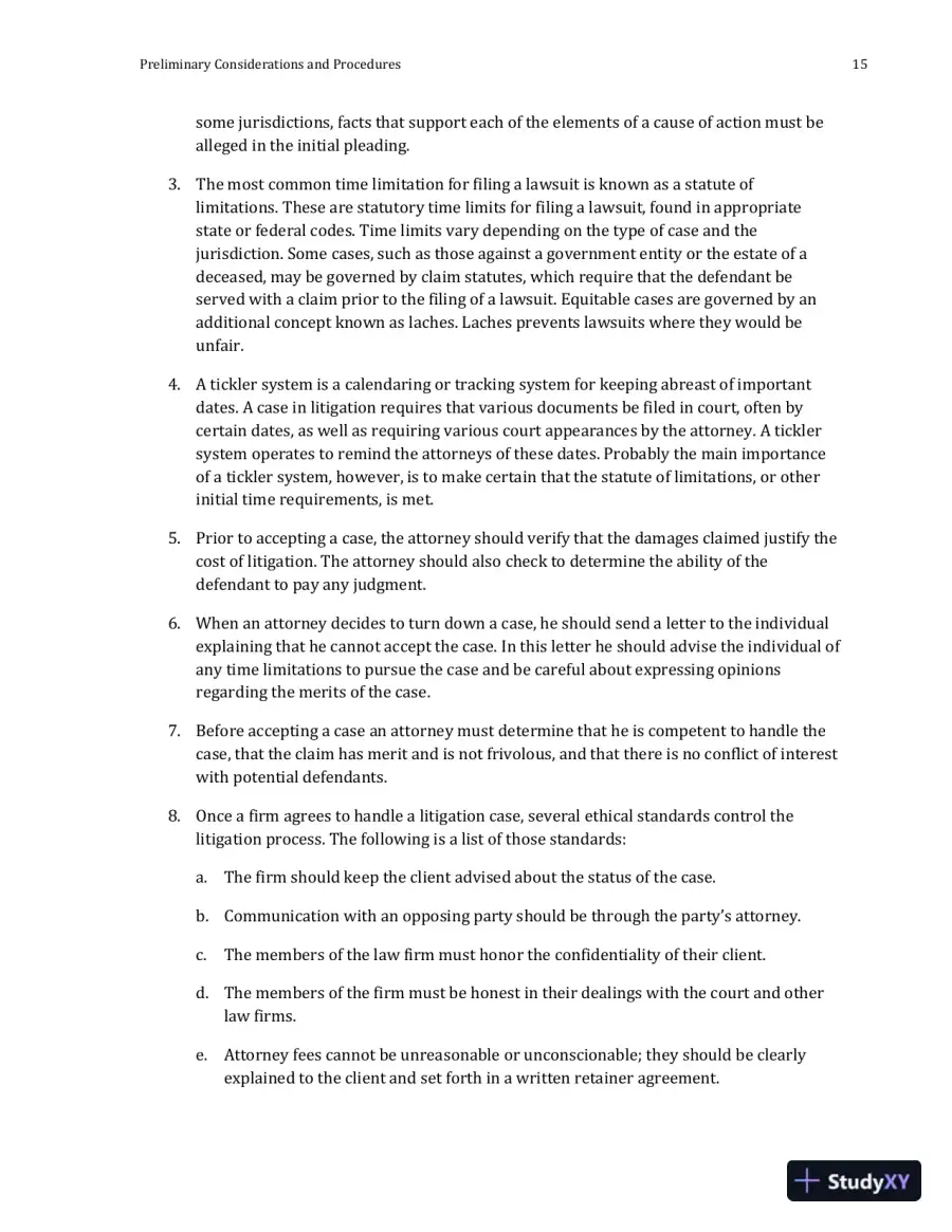 Solution Manual For Civil Litigation, 7th Edition, page 16