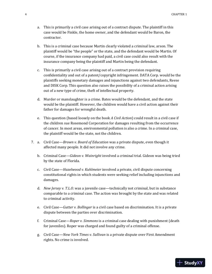 Solution Manual For Civil Litigation, 7th Edition, page 5