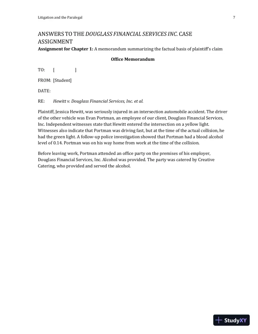 Solution Manual For Civil Litigation, 7th Edition, page 8