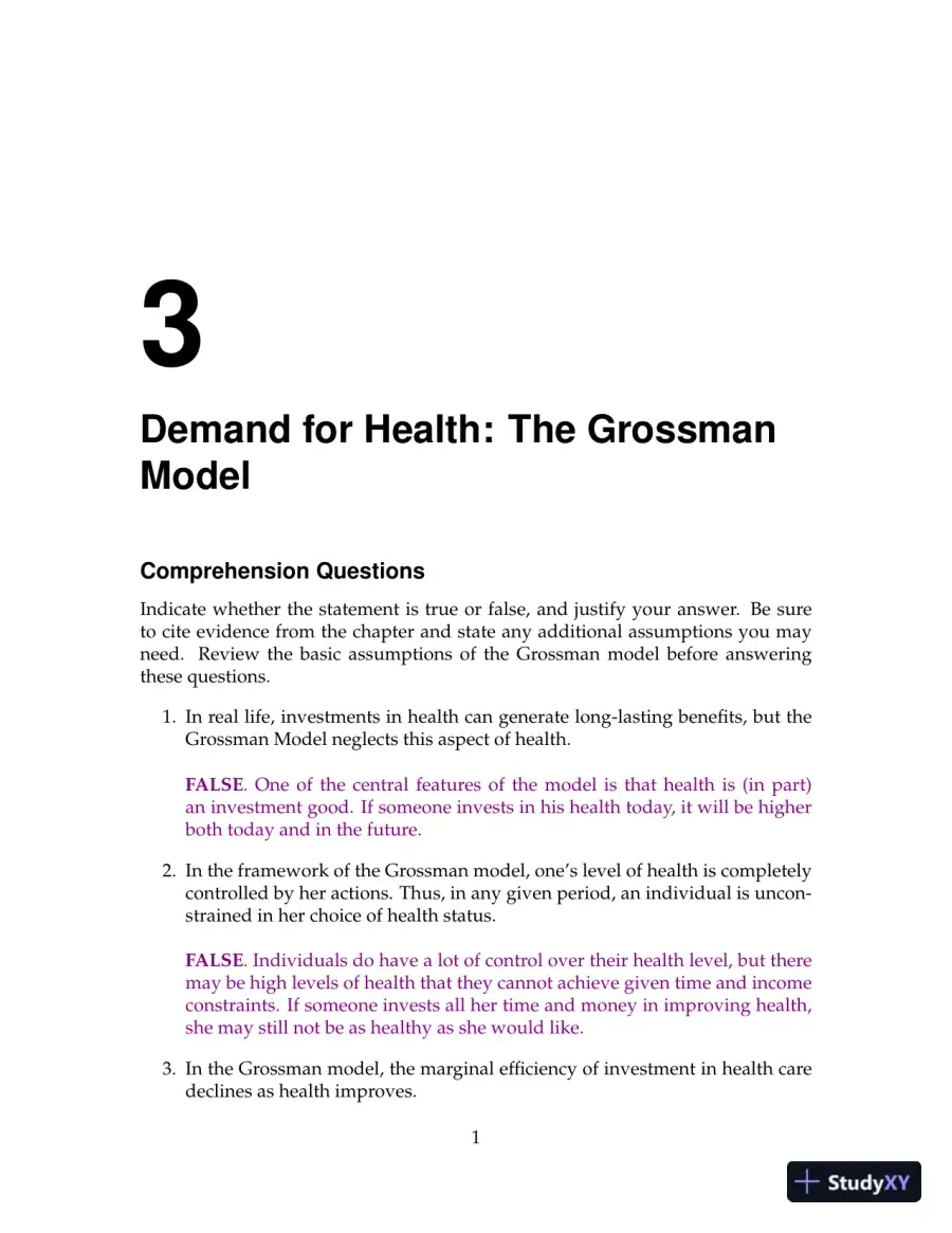 Solution Manual For Health Economics, 2013th Edition, page 12