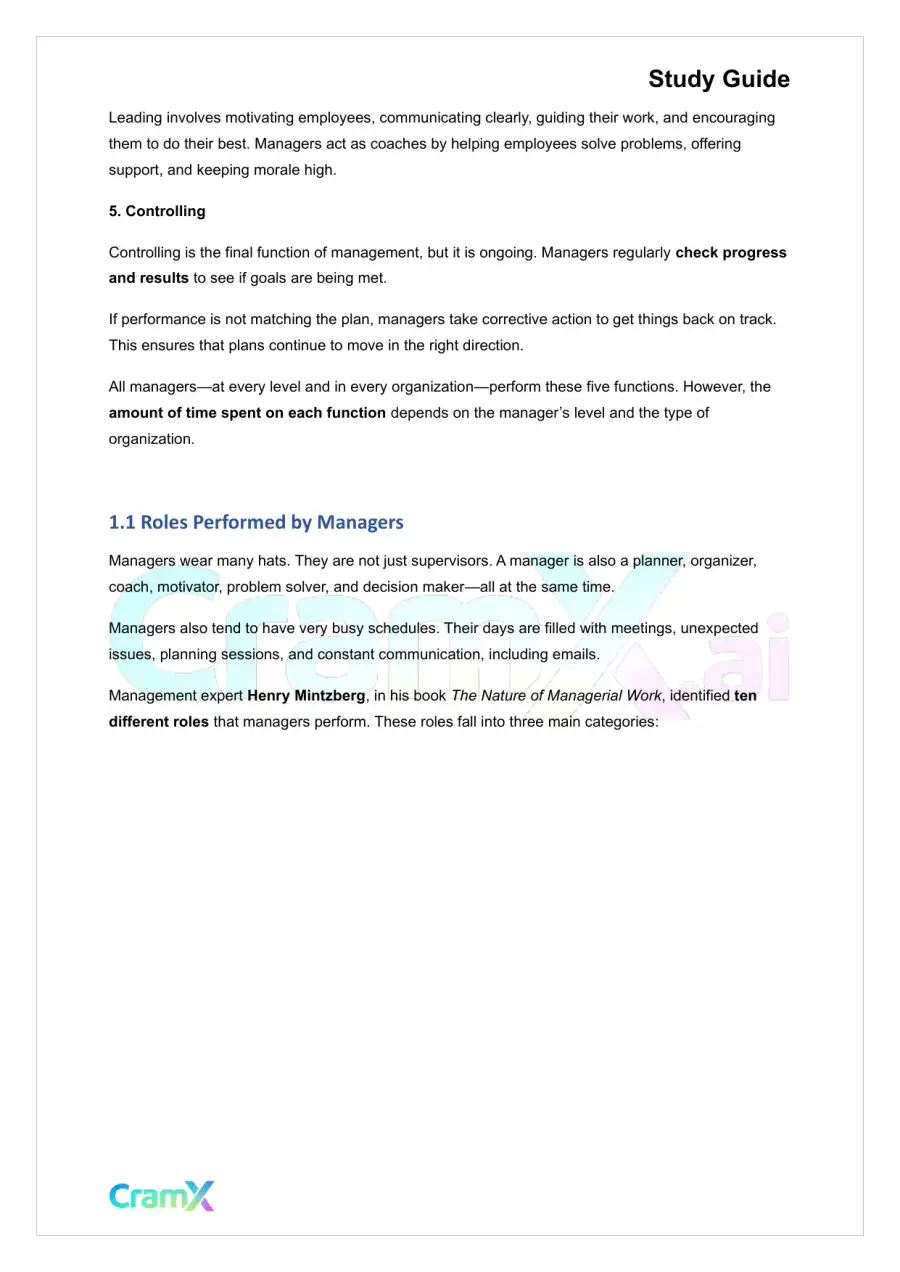 Principles of Management - The Nature of Management, page 2