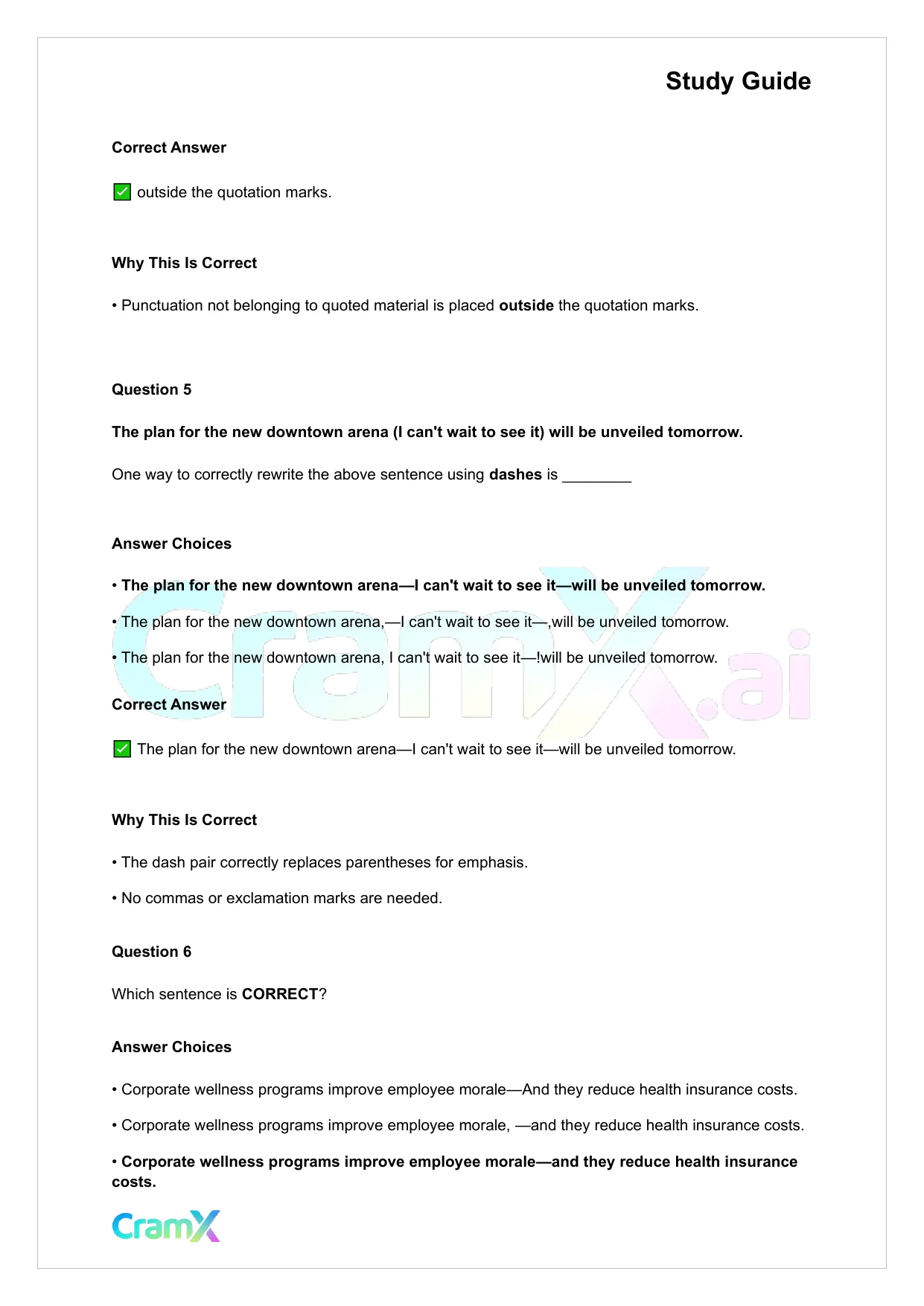 Grammar - Dashes, Parentheses, and Quotation Marks - Page 5 preview image