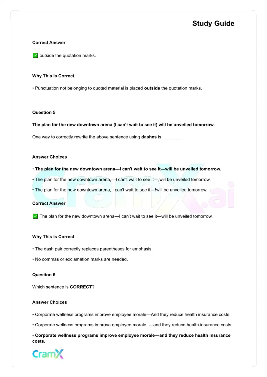 Grammar - Dashes, Parentheses, and Quotation Marks, page 5