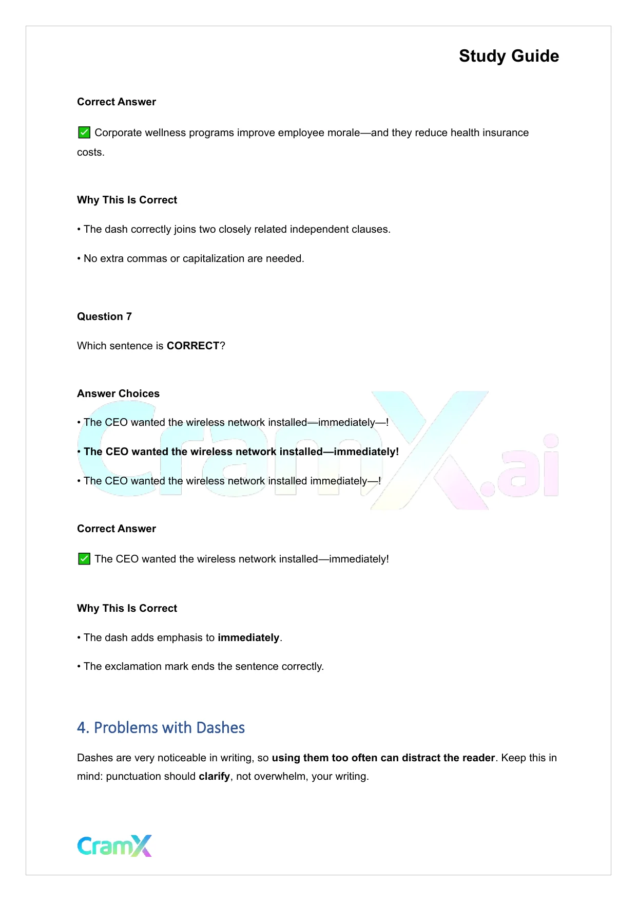 Grammar - Dashes, Parentheses, and Quotation Marks - Page 6 preview image