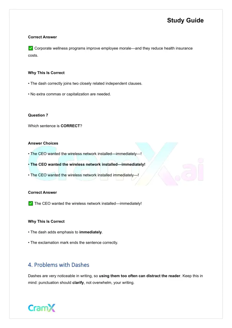 Grammar - Dashes, Parentheses, and Quotation Marks, page 6