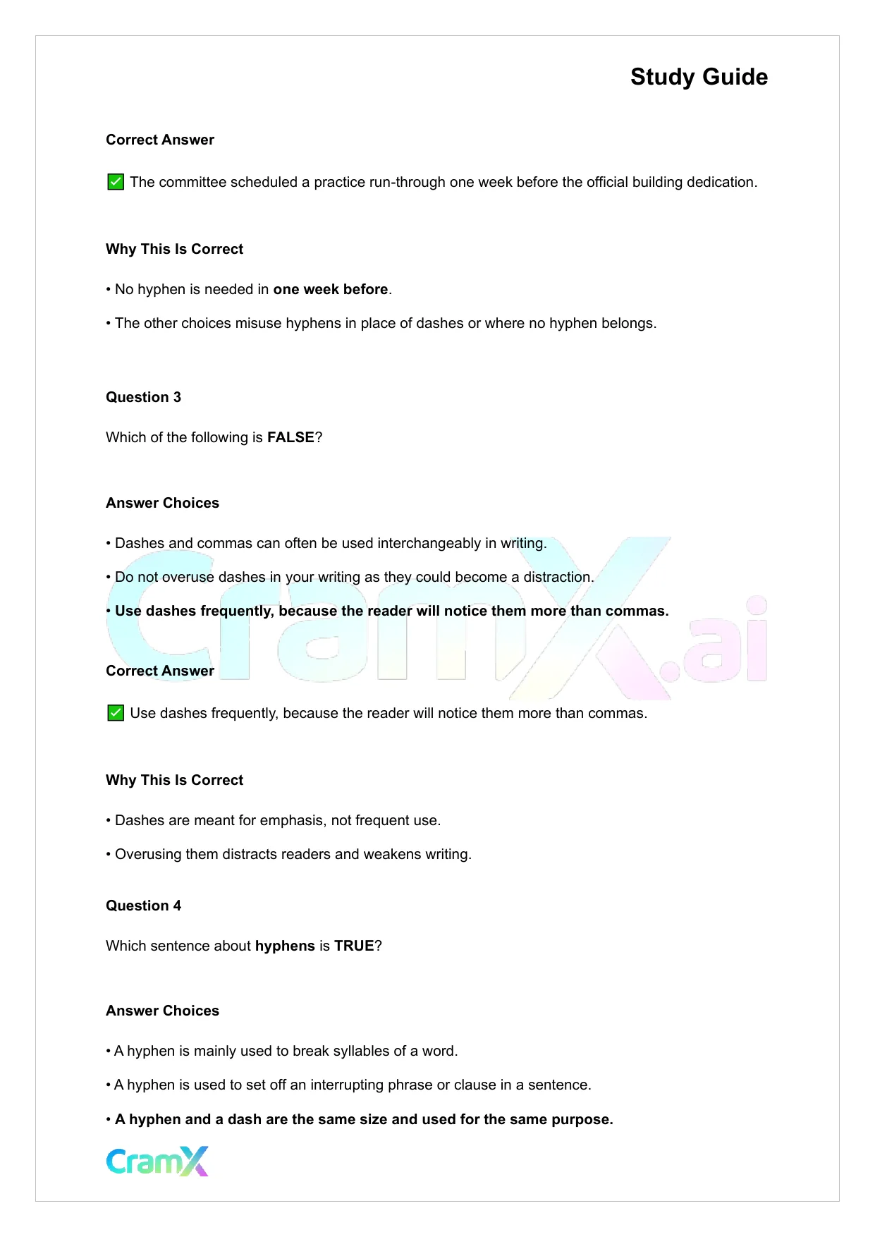 Grammar - Dashes, Parentheses, and Quotation Marks - Page 9 preview image