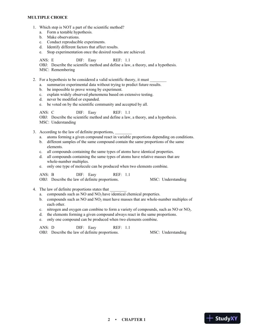 Test Bank for Chemistry: An Atoms-Focused Approach , 2nd Edition, page 8