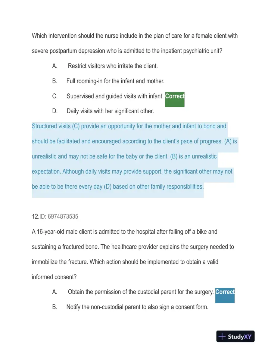 HESI Trauma Care Practice Exam With Answers (129 Solved Questions), page 10