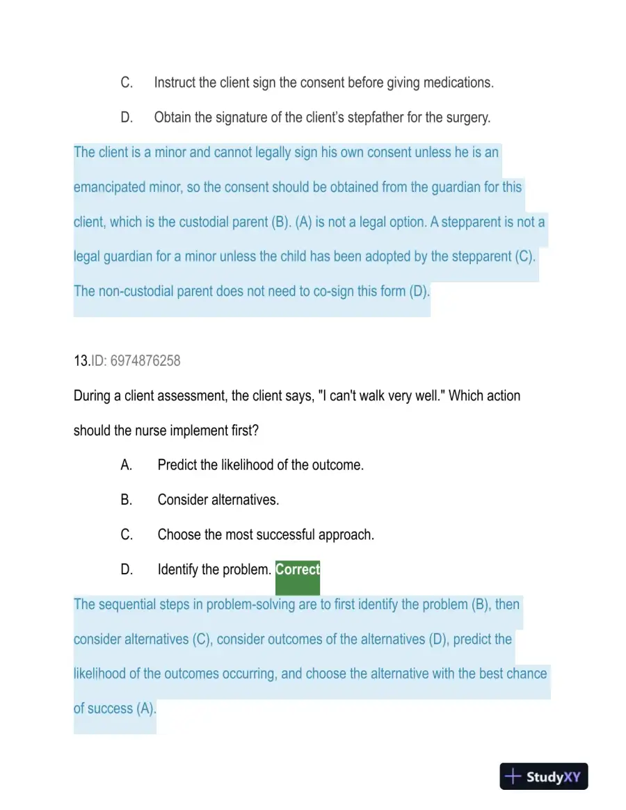 HESI Trauma Care Practice Exam With Answers (129 Solved Questions), page 11