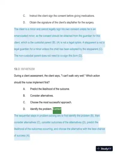 HESI Trauma Care Practice Exam With Answers (129 Solved Questions) - Page 11 preview image