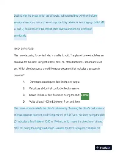 HESI Trauma Care Practice Exam With Answers (129 Solved Questions) - Page 16 preview image
