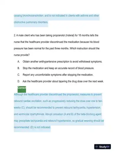 HESI Trauma Care Practice Exam With Answers (129 Solved Questions) - Page 3 preview image