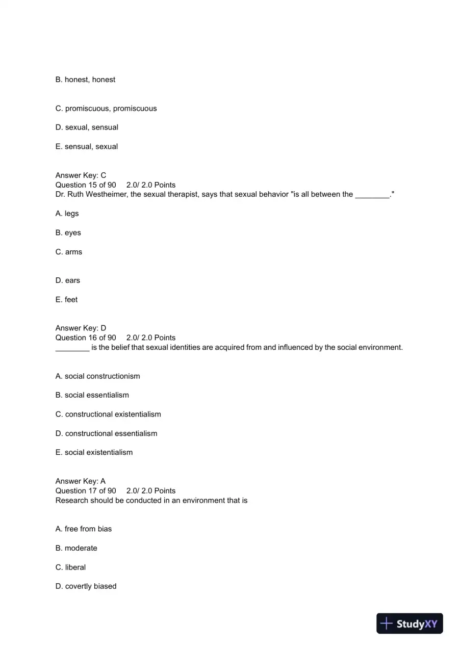PSYC 101 Human Sexuality Quiz 5 Midterm American Public University, page 6