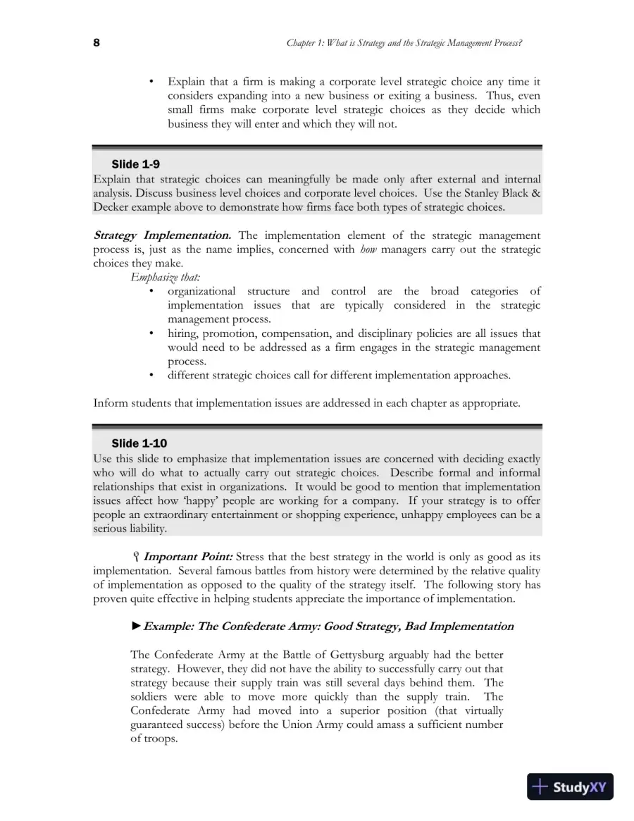 Class Notes for Strategic Management and Competitive Advantage: Concepts and Cases, 6th Edition, page 10