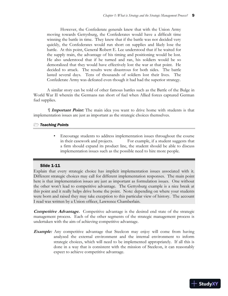 Class Notes for Strategic Management and Competitive Advantage: Concepts and Cases, 6th Edition, page 11