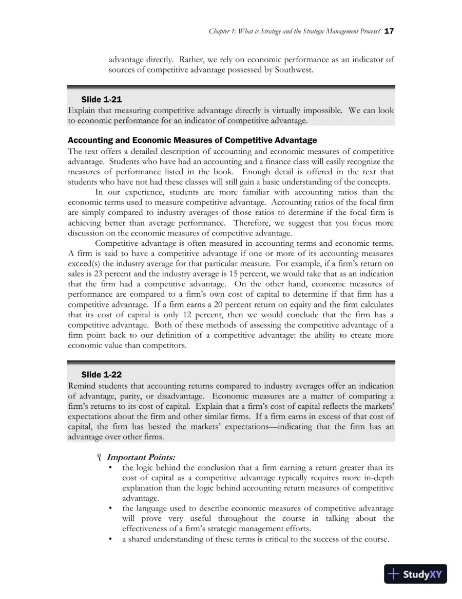 Class Notes for Strategic Management and Competitive Advantage: Concepts and Cases, 6th Edition, page 19