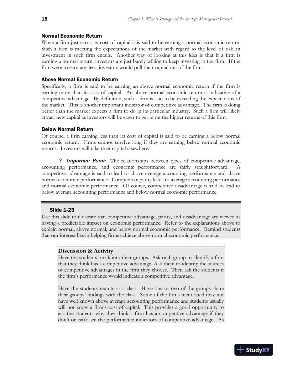 Class Notes for Strategic Management and Competitive Advantage: Concepts and Cases, 6th Edition, page 20