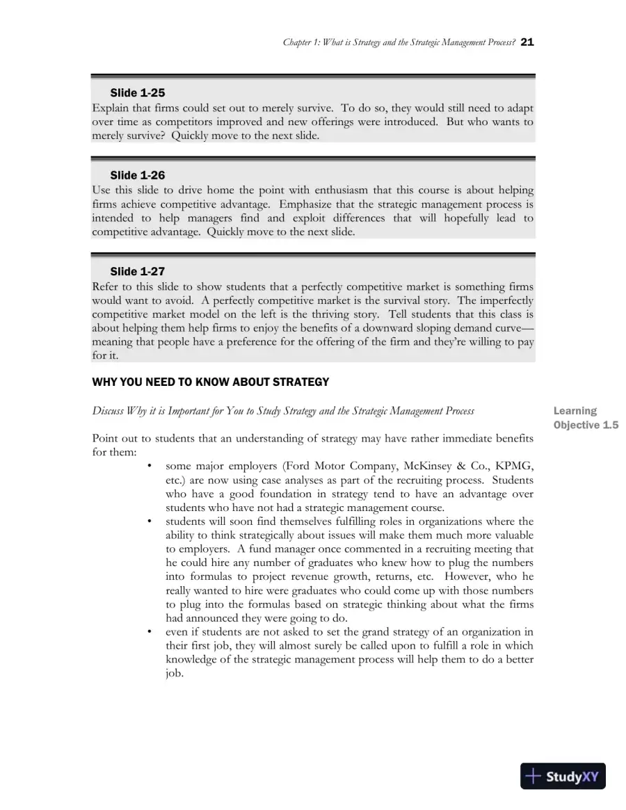 Class Notes for Strategic Management and Competitive Advantage: Concepts and Cases, 6th Edition, page 23
