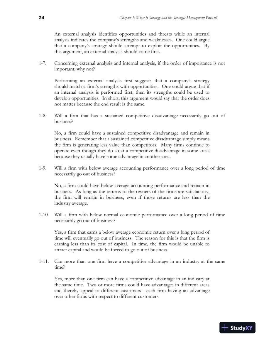 Class Notes for Strategic Management and Competitive Advantage: Concepts and Cases, 6th Edition, page 26