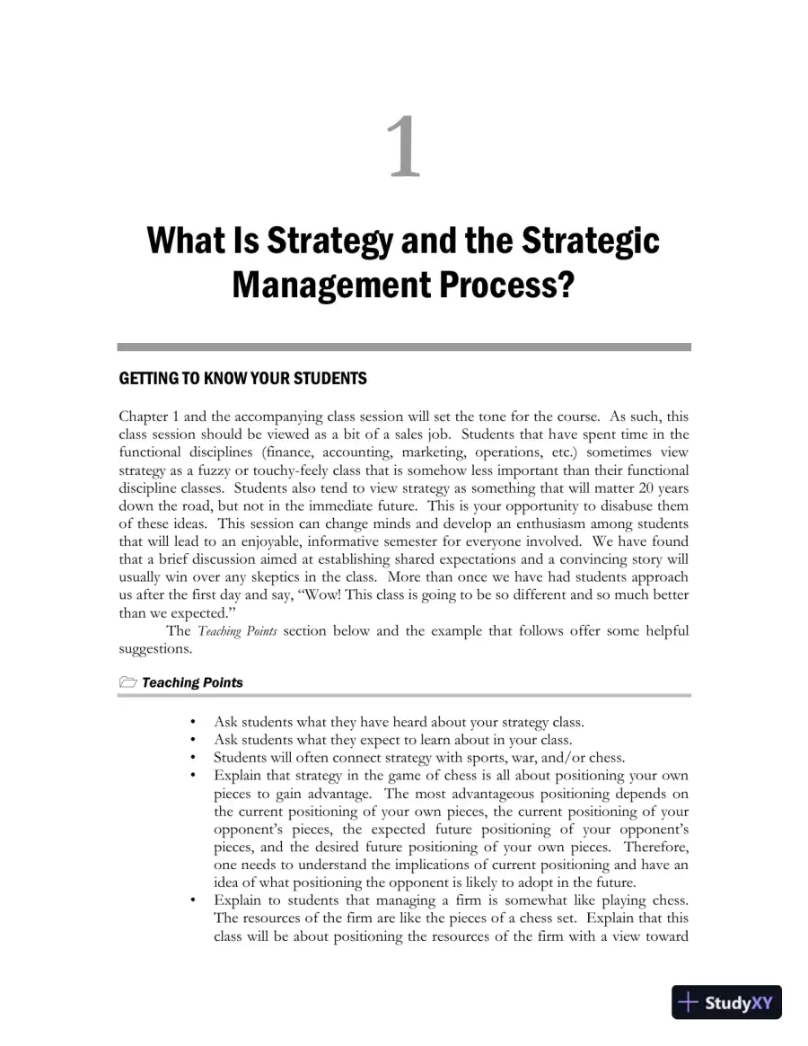 Class Notes for Strategic Management and Competitive Advantage: Concepts and Cases, 6th Edition, page 3