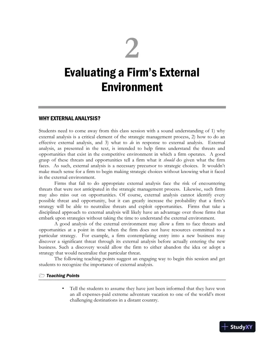 Class Notes for Strategic Management and Competitive Advantage: Concepts and Cases, 6th Edition, page 31