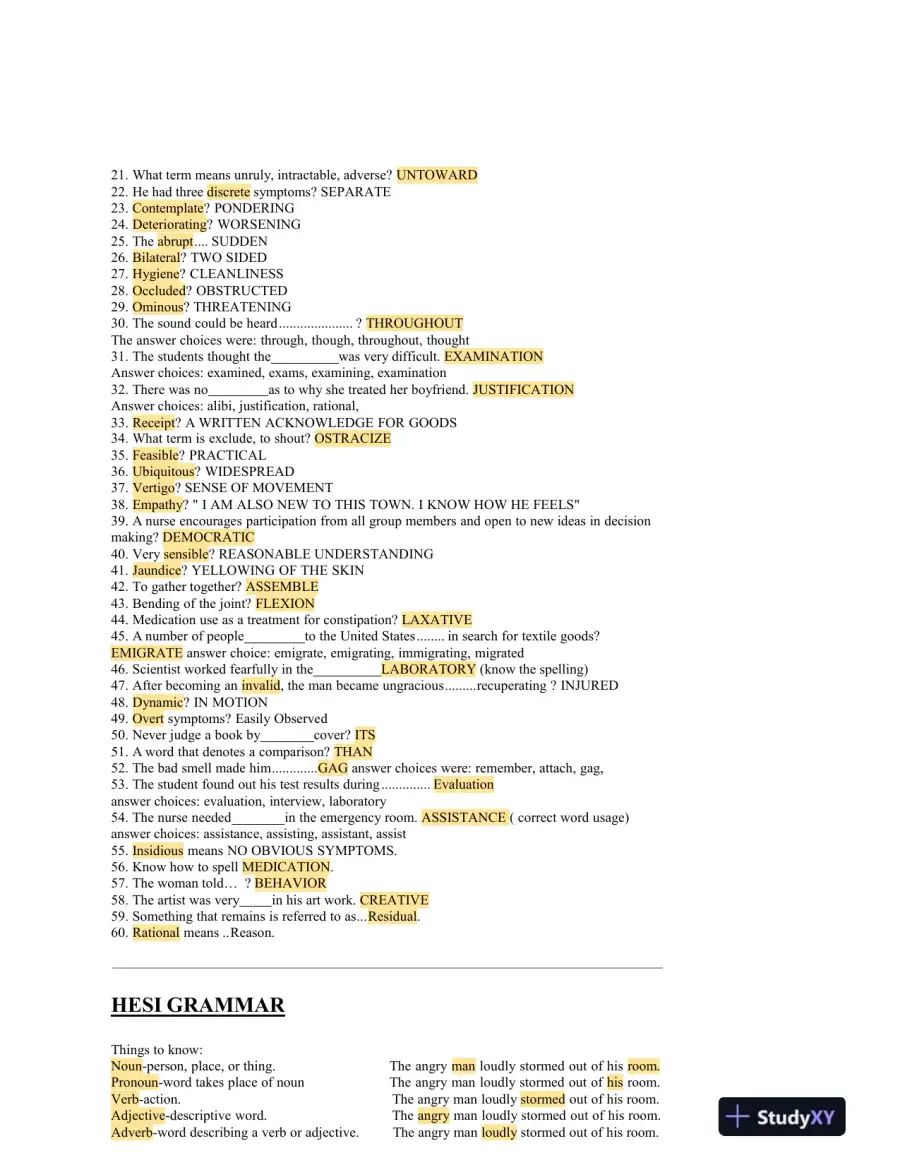 2022-2023 HESIA2 Comprehensive Entrance Exam With Answers (518 Solved Questions), page 6