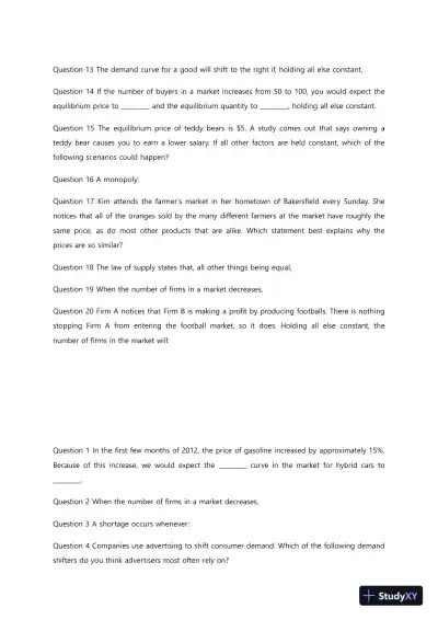 Liberty University ECON 213 Quiz 3 Complete Solutions Correct Answers Key - Page 3 preview image