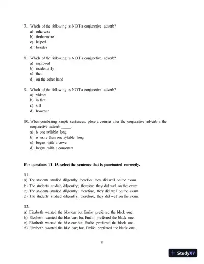 Test Bank for Along These Lines: Writing Sentences and Paragraphs, 7th Edition - Page 10 preview image