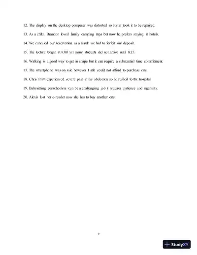 Test Bank for Along These Lines: Writing Sentences and Paragraphs, 7th Edition - Page 13 preview image