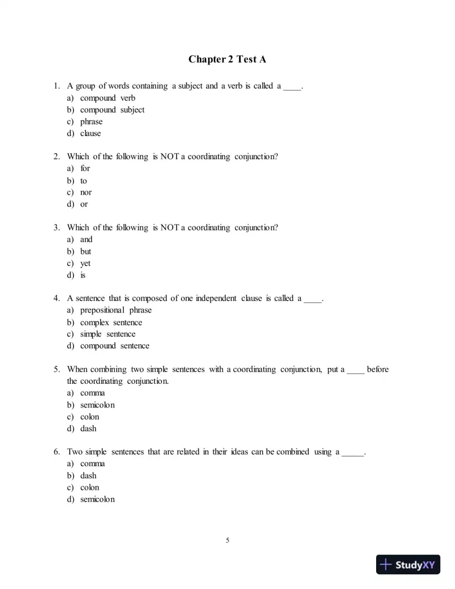 Test Bank for Along These Lines: Writing Sentences and Paragraphs, 7th Edition, page 9
