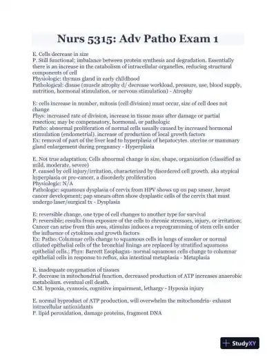 NURS5315 Pathophysiology Practice Exam With Answers (186 Solved Questions) - Page 1 preview image