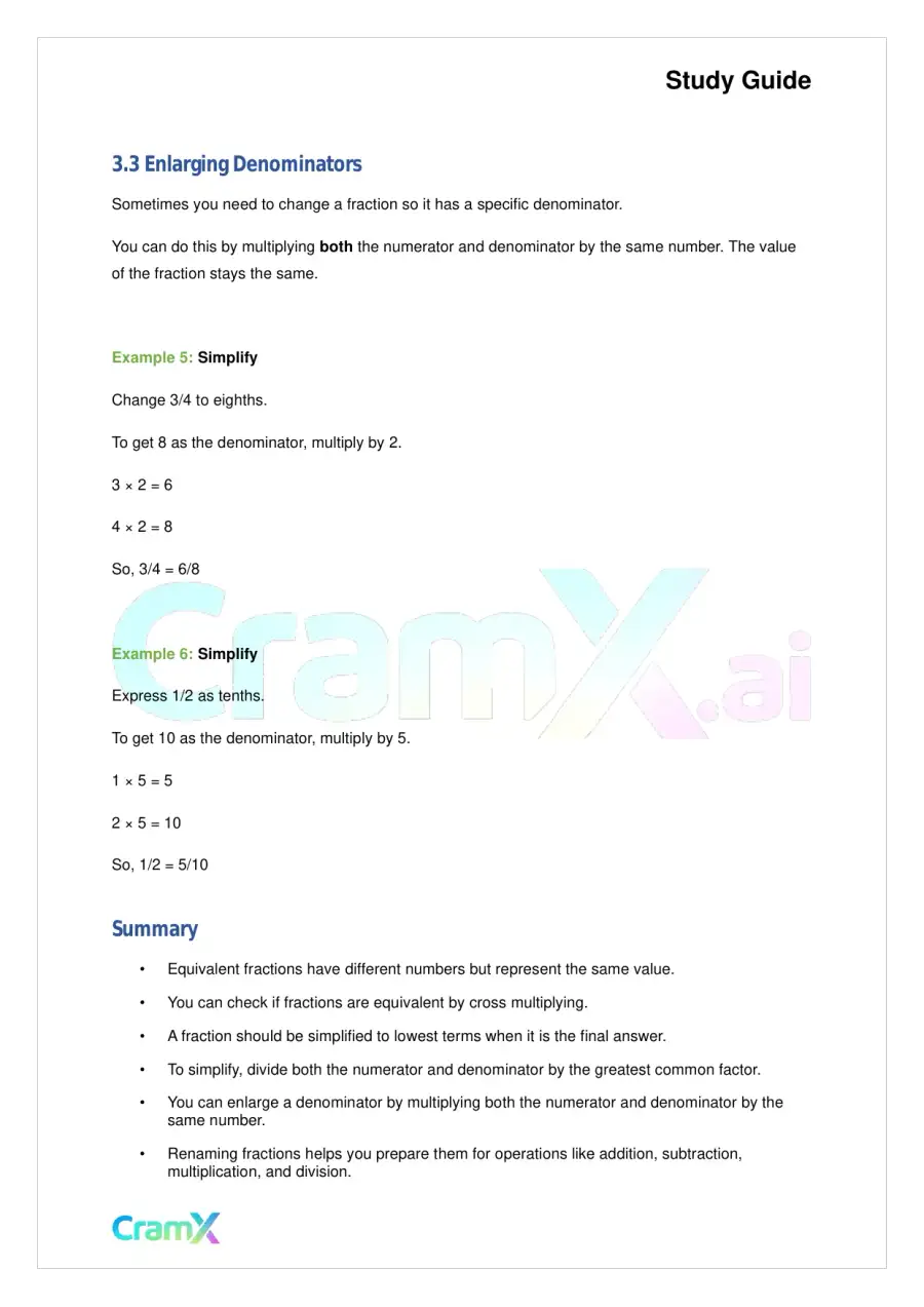 Basic Math and Pre-Algebra – Fractions, page 6