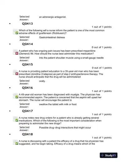 2023-2024 NURS676 Pharmacology Midterm Exam With Answers (100 Solved Questions) - Page 4 preview image