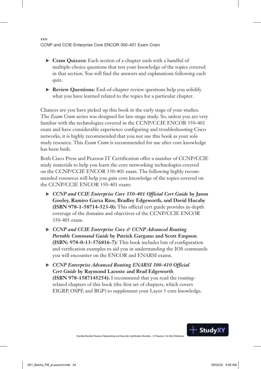 CCNP and CCIE Enterprise Core ENCOR 350-401 Exam Cram (2022), page 27